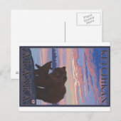 Carte Postale Ours et ourson - Ketchikan, Alaska (Devant / Derrière)