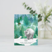 Carte Postale Ours Faune Forêt Force Encouragement (Debout devant)