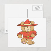 Carte Postale Ours Gendarme Canadien (Devant / Derrière)