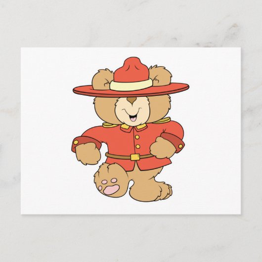 Carte Postale Ours Gendarme Canadien (Devant)
