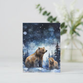 Carte Postale Ours Grizzly et bébé (Debout devant)