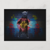Carte postale ours grunge drapeau Colorado graffit (Devant)