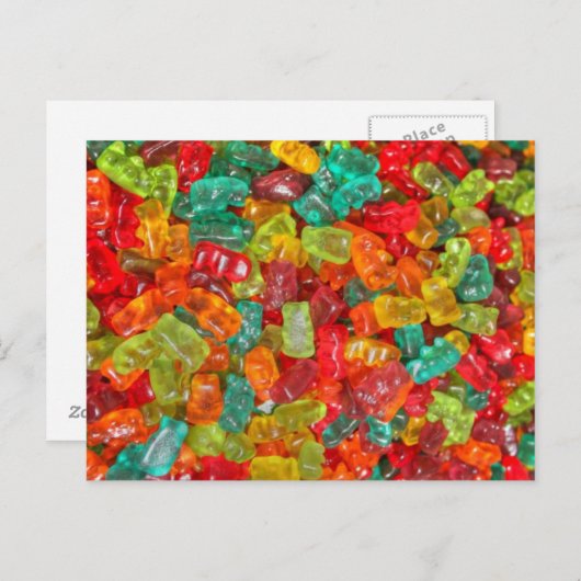 Carte postale Ours Gummy (Devant / Derrière)