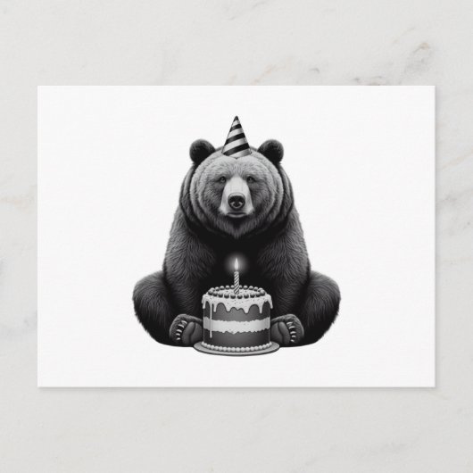 Carte Postale Ours Joyeux Anniversaire (Devant)