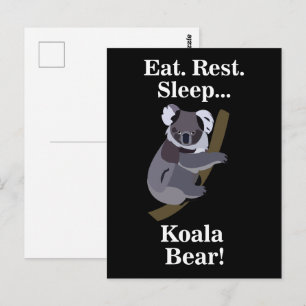Carte Postale Ours Koala Drôle