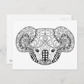 Carte Postale Ours Koala inspiré (Devant / Derrière)