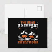 Carte Postale Ours - L'Ours Est Dans La Forêt (Devant / Derrière)