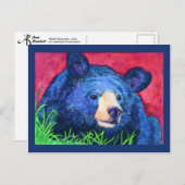 Carte postale Ours Lune - "Rosie" (Devant / Derrière)