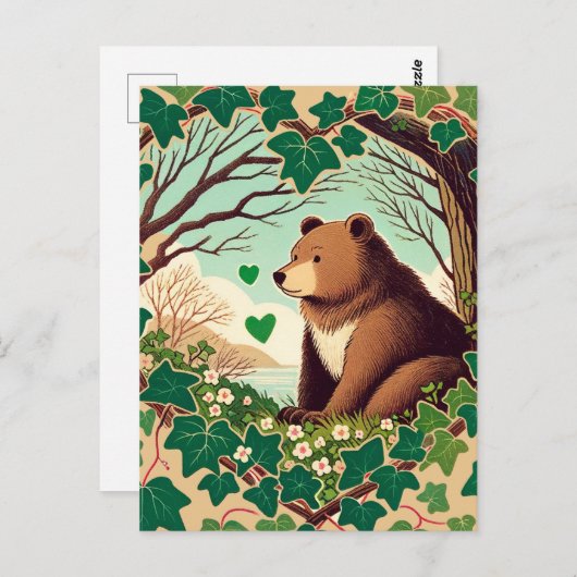 Carte Postale Ours mignon (Devant / Derrière)