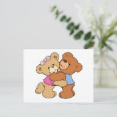 Carte Postale Ours mignons Bisous d'ours (Debout devant)