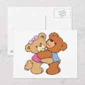 Carte Postale Ours mignons Bisous d'ours (Devant / Derrière)
