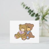 Carte Postale Ours mignons qui s'embrassent (Debout devant)