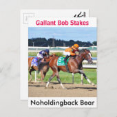 Carte Postale Ours Noholdingback - Gallant Bob Stakes (Devant / Derrière)