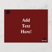 Carte Postale Ours noir (Dos)