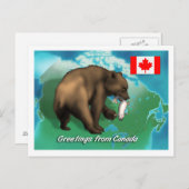 Carte Postale Ours noir canadien (Devant / Derrière)