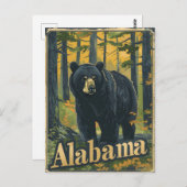 Carte Postale Ours noir de l'Alabama (Devant / Derrière)