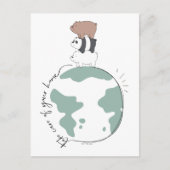 Carte Postale Ours nus - Prenez soin de votre maison (Devant)