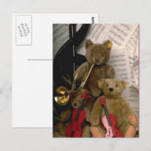 Carte Postale Ours orchestral (Devant / Derrière)