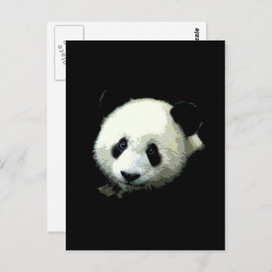 Carte Postale Ours Panda (Devant / Derrière)