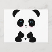 Carte Postale Ours Panda Broussant (Devant)