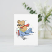 Carte Postale Ours pilote idiot (Debout devant)