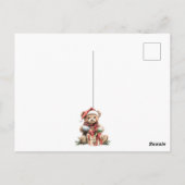 Carte Postale Ours Poinsettia Foliage Baby's First Christmas (Dos)