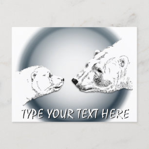 Carte postale Ours Polaire Carte postale Ours Mère