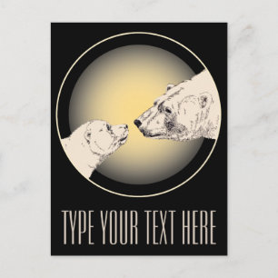 Carte postale Ours Polaire Carte postale Ours Mère