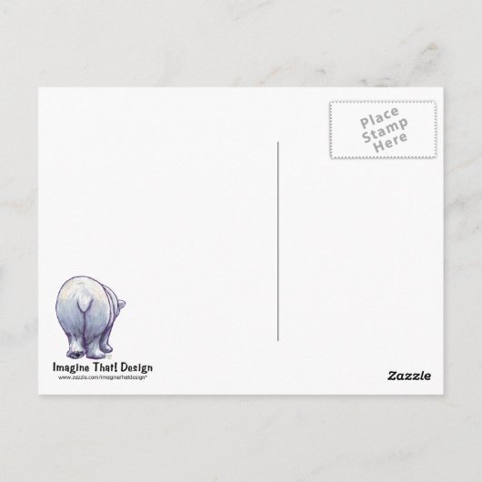 Carte Postale Ours polaire mignon pour maman (Dos)