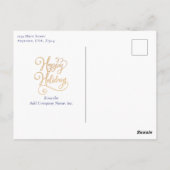 Carte Postale Ours polaire Paix Entreprise Noël (Dos)