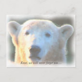 Carte Postale Ours polaire R.I.P. Knut aquarelle (Devant)