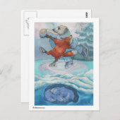 Carte Postale - Ours Polaire & Renard Pendant Que  (Devant / Derrière)