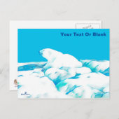 Carte Postale Ours Polaire Sur Glace (Devant / Derrière)