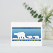 Carte Postale Ours polaire sur glace (Debout devant)