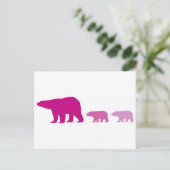 Carte Postale Ours polaire violet (Debout devant)