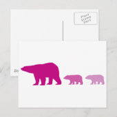 Carte Postale Ours polaire violet (Devant / Derrière)