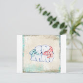Carte Postale Ours polaires Couple (Debout devant)