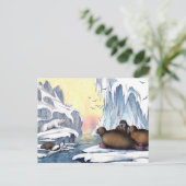 Carte Postale Ours Polaires, Walrus Et Phoques (Debout devant)