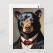 Carte Postale Ours portant une tenue (Devant / Derrière)