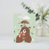 Carte Postale Ours romantique mignon (Debout devant)