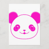 Carte Postale Ours rose Kawaii Panda (Devant)