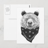 Carte Postale Ours sauvage (Devant / Derrière)