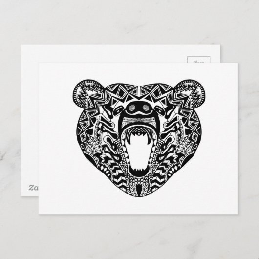 Carte Postale Ours style (Devant / Derrière)