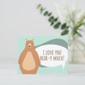 Carte Postale Ours Vert Drôle Amour Vous (Debout devant)