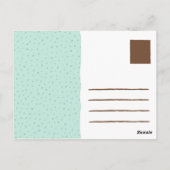 Carte Postale Ours Vert Drôle Je T'Aime (Dos)