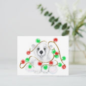 Carte Postale Ourson polaire mignon de Noël, ourson polaire de N (Debout devant)