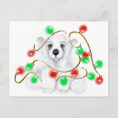 Carte Postale Ourson polaire mignon de Noël, ourson polaire de N (Devant)