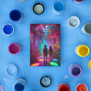 Carte Postale Out of this World - Réalité virtuelle Neon Jungle