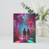 Carte Postale Out of this World - Réalité virtuelle Neon Jungle (Debout devant)