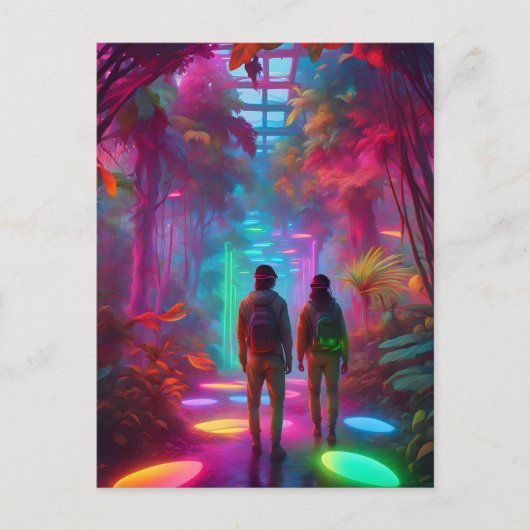 Carte Postale Out of this World - Réalité virtuelle Neon Jungle (Devant)